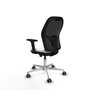 PIQUERAS Y CRESPO Silla de oficina Jorquera con mecanismo Sincro/Traslack, Blanco/Negro