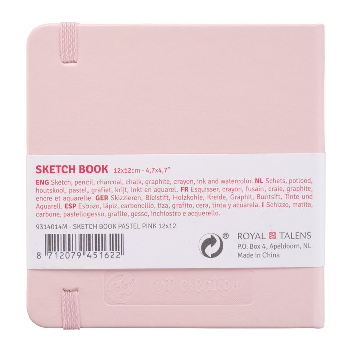 Talens Art Creation Cuaderno de Bocetos Rosa Pastel 12 x 12 cm 80 Hojas
