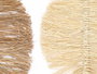 Giftdecor Colgante Hoja Palma 2 Colores Surtidos 34 cm x 42 cm x 1 cm Rattan Metal Beige Marron (Set de 18)