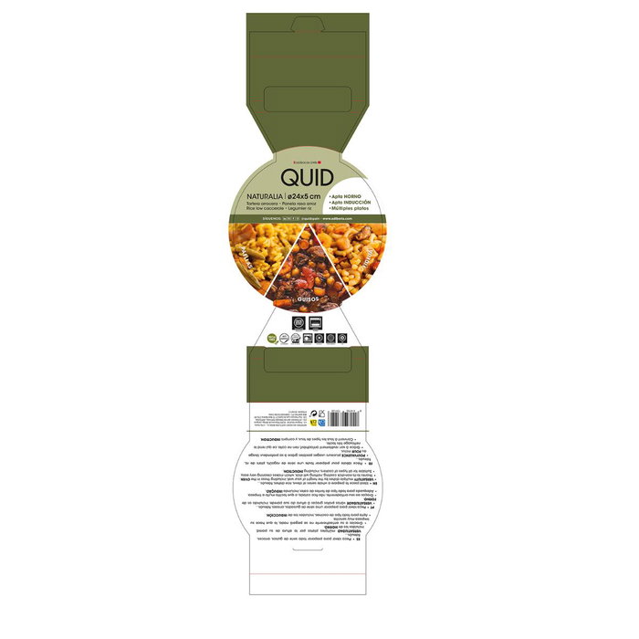 Tartera Arrocera Aluminio Estampado Naturalia Quid 24x5 cm