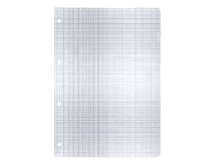 Liderpapel Recambio A4 100 Hojas 100gr Milimetrado 2mm Sin Margen 4 Taladros