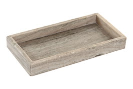 DKD Home Decor Bandeja de Mármol Beige 30,5x15,5x4 cm