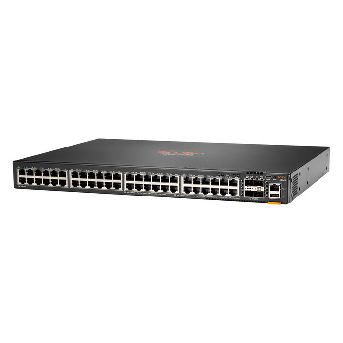 HPE Aruba Networking CX 6200F Switch Gestionado L3, 48 Puertos Gigabit PoE Class-4, 4 SFP, 370W, 1U, Montaje en Rack, Ref: CX 6200F 48G