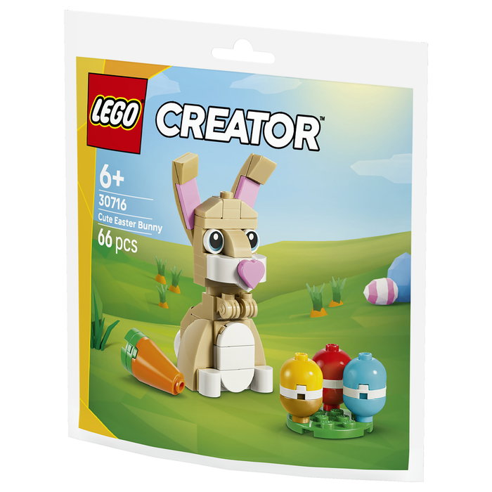 LEGO Creator 30716 Simpático Conejo de Pascua - Juego de construcción, 66 piezas, plástico, para niños 6+ años
