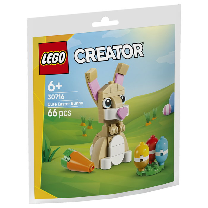 LEGO Creator 30716 Simpático Conejo de Pascua - Juego de construcción, 66 piezas, plástico, para niños 6+ años
