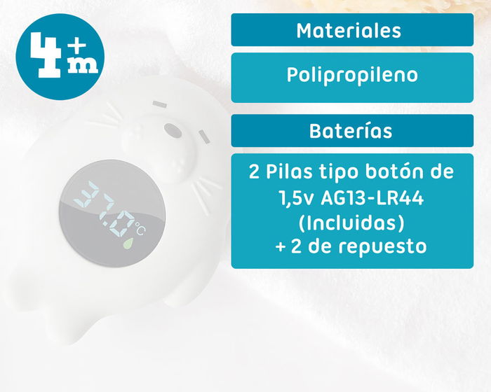 KioKids Termómetro Eléctrico Digital Gris para Bebés +4 Meses
