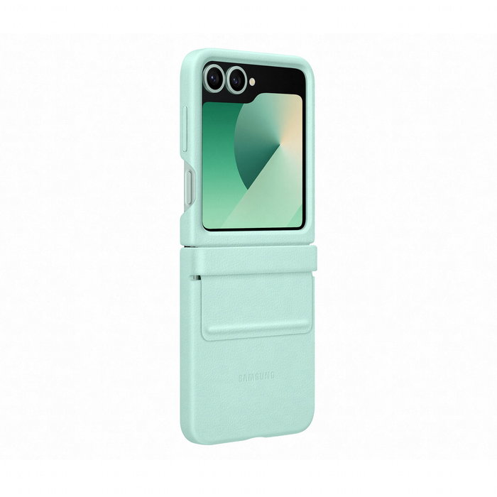 Funda samsung para galaxy z flip6 de ecopiel verde menta flip 6