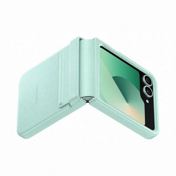 Funda samsung para galaxy z flip6 de ecopiel verde menta flip 6