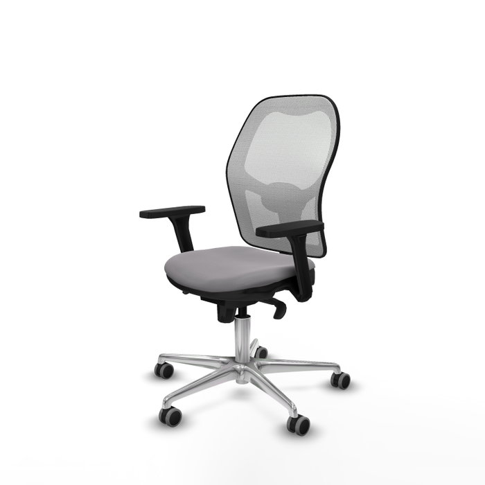 PIQUERAS Y CRESPO Silla de oficina Jorquera con mecanismo Sincro, Gris y Blanco