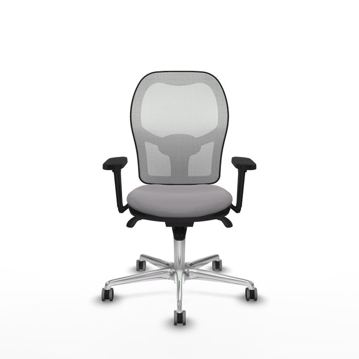 PIQUERAS Y CRESPO Silla de oficina Jorquera con mecanismo Sincro, Gris y Blanco