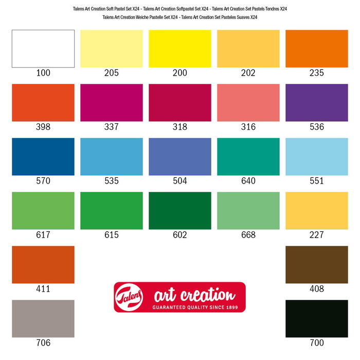 Talens Art Creation Set de Pasteles Suaves de 24 Colores