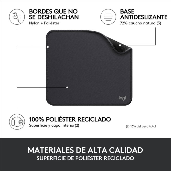 Logitech Studio Series Alfombrilla de ratón, Grafito, 230 x 200 mm Logitech Studio Series Alfombrilla de ratón, Grafito, 230 x 200 mm