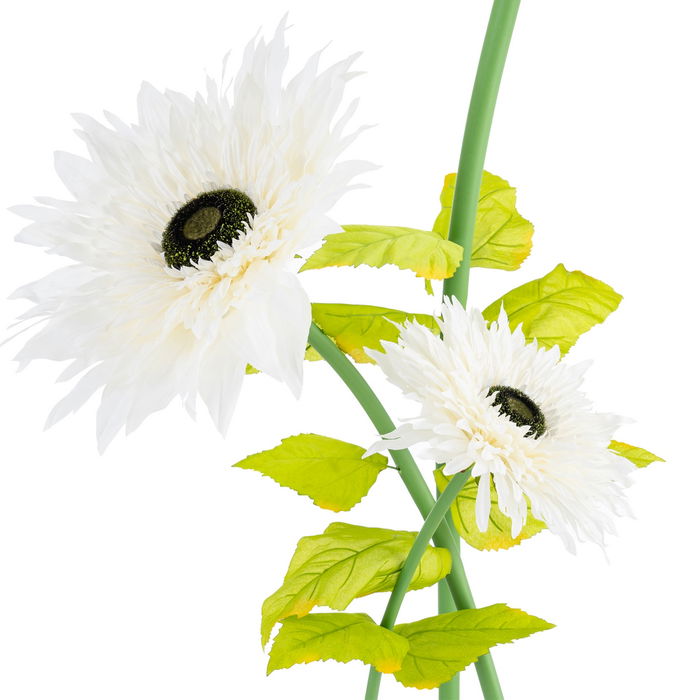 Flor Gerbera Blanco Artificial 40 X 40 X 125 cm (Set de 2)