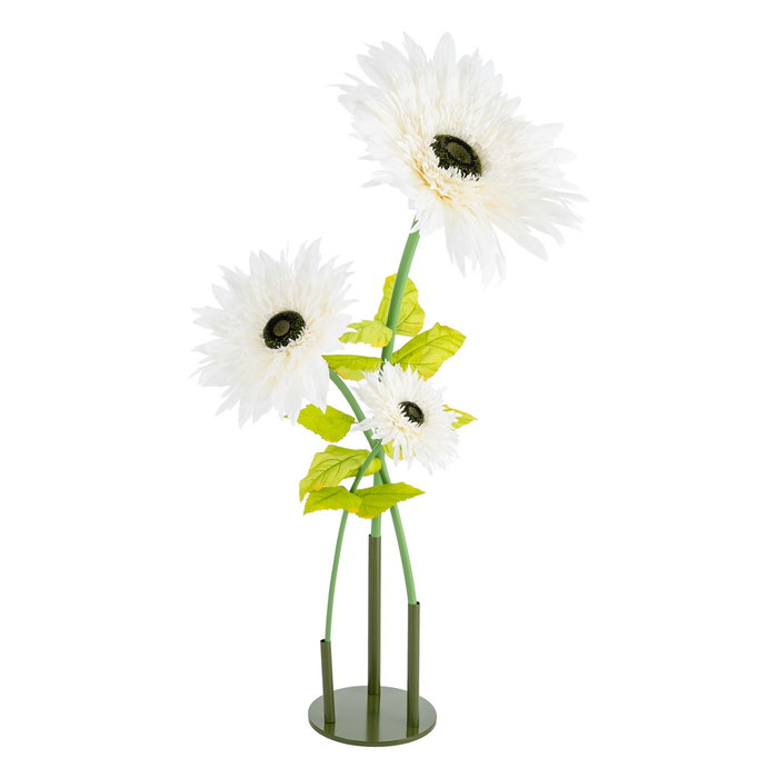 Flor Gerbera Blanco Artificial 40 X 40 X 125 cm (Set de 2)