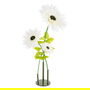 Flor Gerbera Blanco Artificial 40 X 40 X 125 cm (Set de 2)