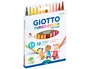 Giotto Rotulador Turbo Color Skin Tones Lavable Punta Bloqueada Caja 12 Colores Surtidos