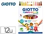 Giotto Rotulador Turbo Color Skin Tones Lavable Punta Bloqueada Caja 12 Colores Surtidos