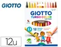 Giotto Rotulador Turbo Color Skin Tones Lavable Punta Bloqueada Caja 12 Colores Surtidos