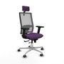 PIQUERAS Y CRESPO Silla de oficina Horna con mecanismo Sincro/Traslack, Morado y Gris