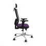 PIQUERAS Y CRESPO Silla de oficina Horna con mecanismo Sincro/Traslack, Morado y Gris