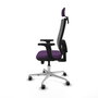 PIQUERAS Y CRESPO Silla de oficina Horna con mecanismo Sincro/Traslack, Morado y Gris