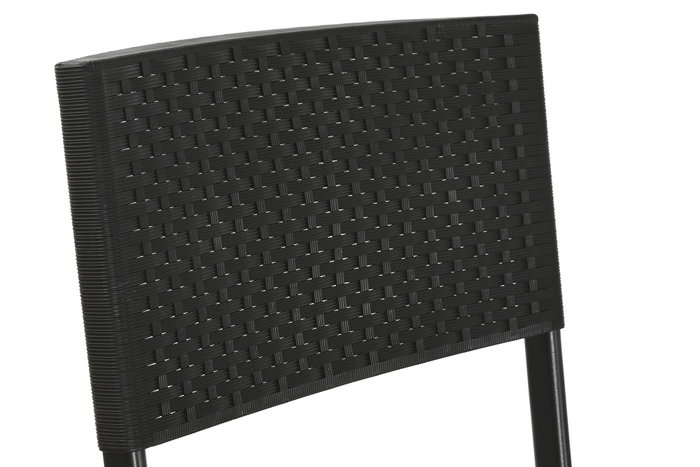 DKD Home Decor Set de 3 Mesas de Ratán Sintético y Acero Negro DKD Home Decor Set de 3 Mesas de Ratán Sintético y Acero Negro