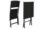 DKD Home Decor Set de 3 Mesas de Ratán Sintético y Acero Negro