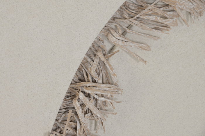 DKD Home Decor Decoración de Pared MDF Fibra 3D Blanco y Natural 80x120 cm