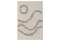 DKD Home Decor Decoración de Pared MDF Fibra 3D Blanco y Natural 80x120 cm