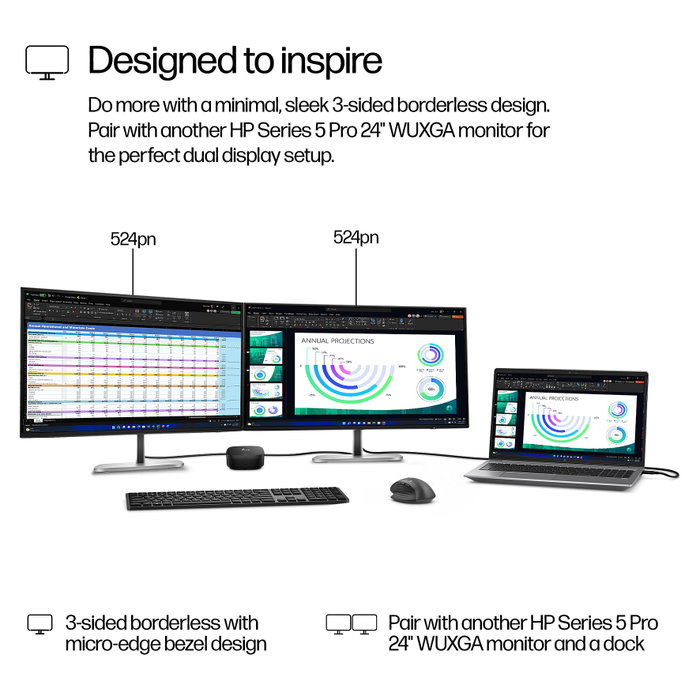 HP Series 5 Pro 524pn 24 pulg. WUXGA IPS