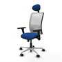 PIQUERAS Y CRESPO Silla de oficina Zulema Azul y Blanco con Mecanismo Sincro