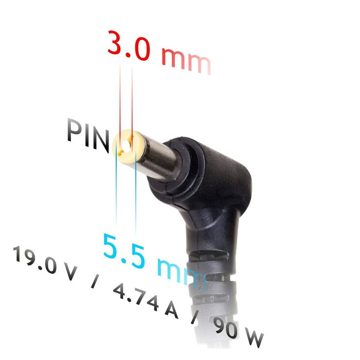 AKYGA Alimentador de Impulso 90W 19VDC 4,74A Conector 5,5/3,0 CENTERPIN AKYGA Alimentador de Impulso 90W 19VDC 4,74A Conector 5,5/3,0 CENTERPIN