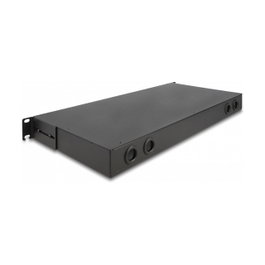 DeLOCK Panel de Conexiones de Fibra Óptica HD 19″ 1U negro