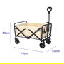Marbueno Carrito Multiusos Plegable Acero 100 KG Beige Jardin, Playa y Camping 75X44X76 cm 10481