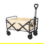 Marbueno Carrito Multiusos Plegable Acero 100 KG Beige Jardin, Playa y Camping 75X44X76 cm 10481