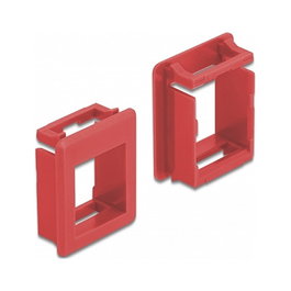 DeLOCK Soporte Keystone para carcasas, 4 piezas, Rojo