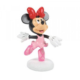 Enesco Figura de Resina Disney Mickey y Minnie - Minnie de 7.5 cm Hecha y Pintada a Mano - Coleccionable