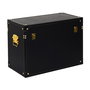 Home Deco Factory Juego De 3 Cajas-Baúl Negro-Oro Decorativas Modernas 56x29x38 cm