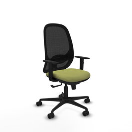 PIQUERAS Y CRESPO Silla de oficina Cilanco Verde oliva con malla negra