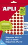 Apli Etiquetas Adhesivas Circulares Rojas de 10 mm