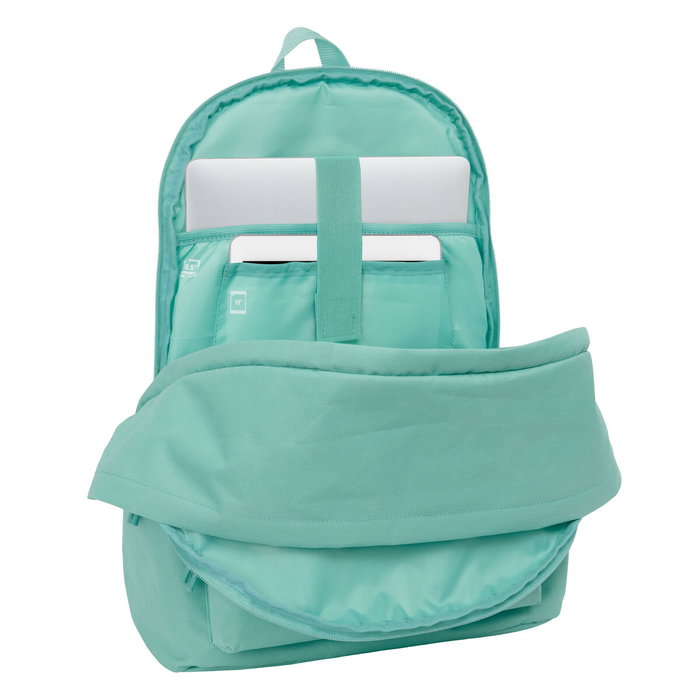 Safta Mochila Doble para Portátil 15,6+USB F.C. Barcelona Chica Musgo