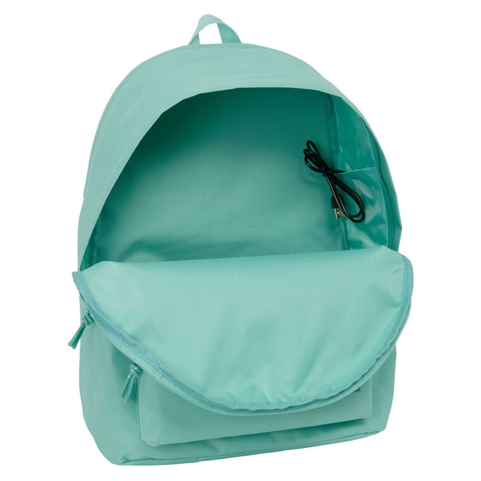 Safta Mochila Doble para Portátil 15,6+USB F.C. Barcelona Chica Musgo