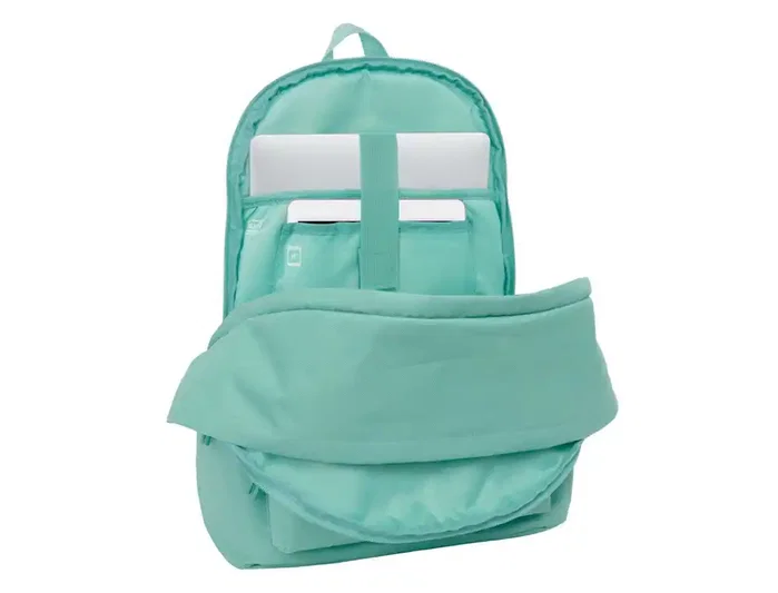 Safta Mochila Doble para Portátil 15,6+USB F.C. Barcelona Chica Musgo