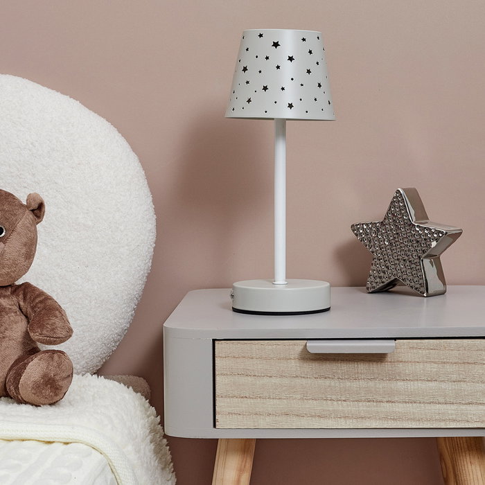 Home Deco Kids Lámpara de Mesa Recargable con Estrellas para Niños