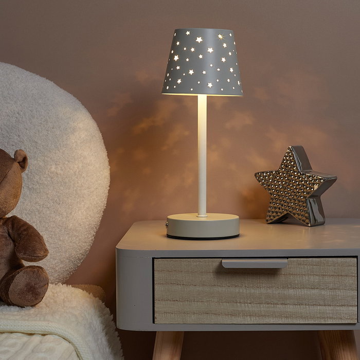 Home Deco Kids Lámpara de Mesa Recargable con Estrellas para Niños