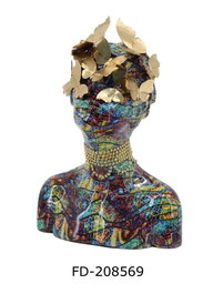 DKD Home Decor Figura Busto Resina Multicolor 18.5 x 34 x 26 cm