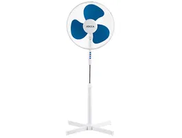 Jocca Ventilador de Pie 3 Velocidades Cabezal Reclinable Oscilación 90° 400 mm Diámetro Regulable en Altura 42x52x120 cm