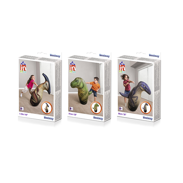 Bestway Punching Hinchable Dinosaurios 91 cm Color Surtido +3 Años Interior y Jardin 52287