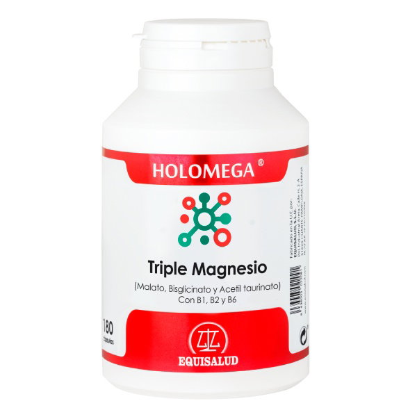 EQUISALUD Holomega Triple Magnesio con B1, B2 y B6, 180 cápsulas