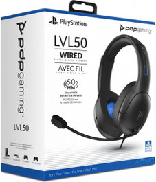 PDP Wired Headset LVL 50 Negro para PS5